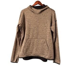 Nike Dri-Fit Pullover Hoodie Womens Size XL Gray Fleece Hidden Pocket Athletic